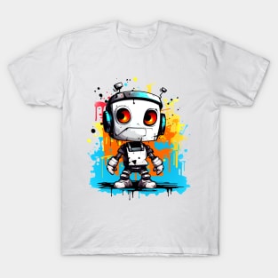 Cute cartoon Robot. Funny cyborg. T-Shirt